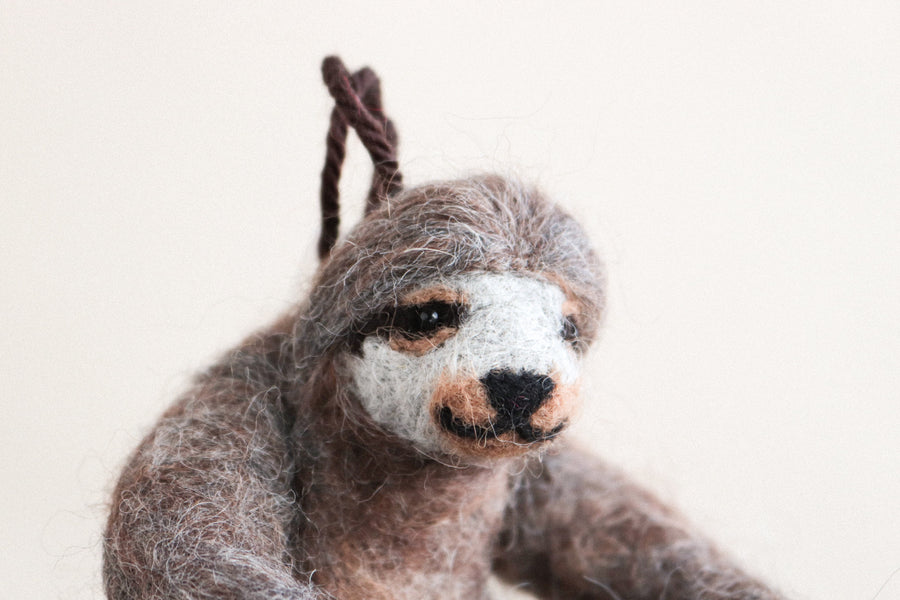 Sloth Felt Ornament