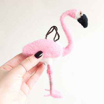 Flamingo Felt Ornament