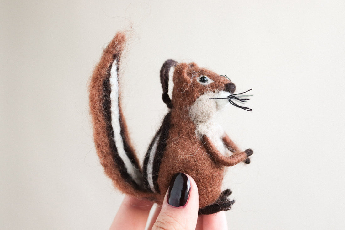 Chipmunk Felt Ornament