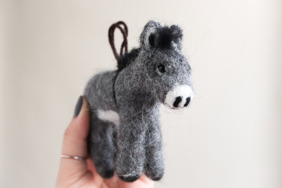 Donkey Felt Ornament