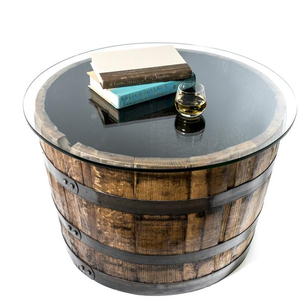 Whiskey Barrel Oak Coffee Table | Local Pick-up Only