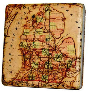 Michigan Map Coaster - Artisan's Bench