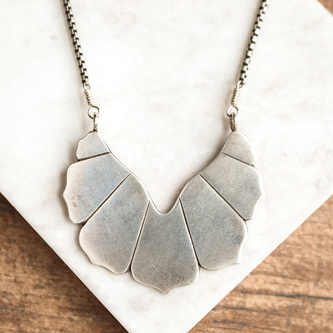 Felica Silver Petals Necklace