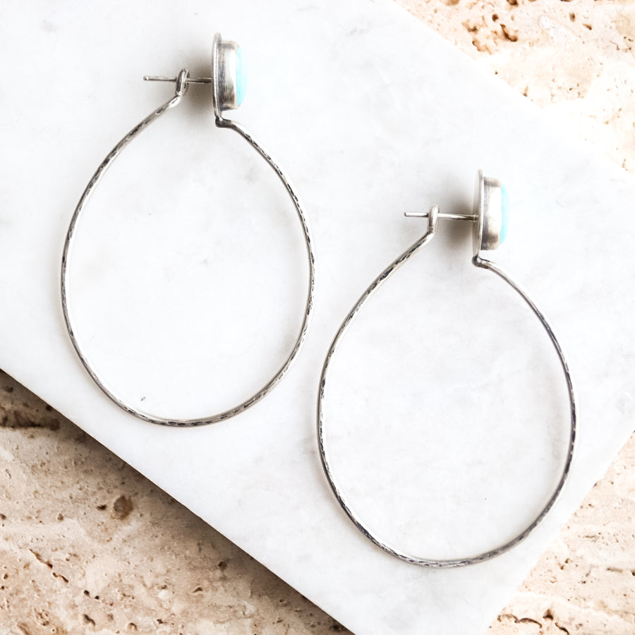 Red Mountain Turquoise Hoops | Small