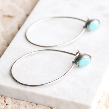 Red Mountain Turquoise Hoops | Small
