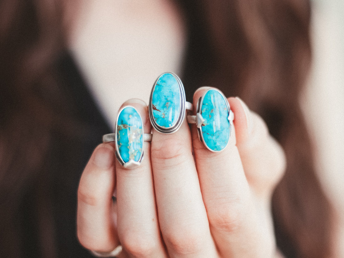 Size 6 | Sonoran Turquoise Vertical Petal Ring