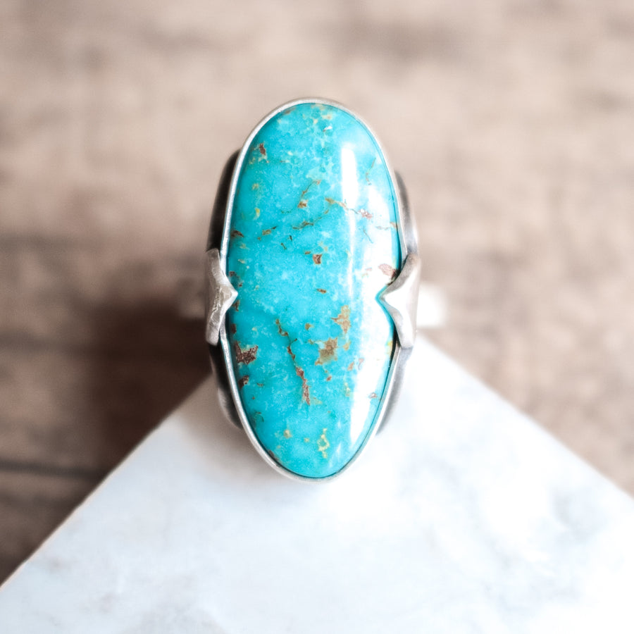 Size 6 | Sonoran Turquoise Vertical Petal Ring