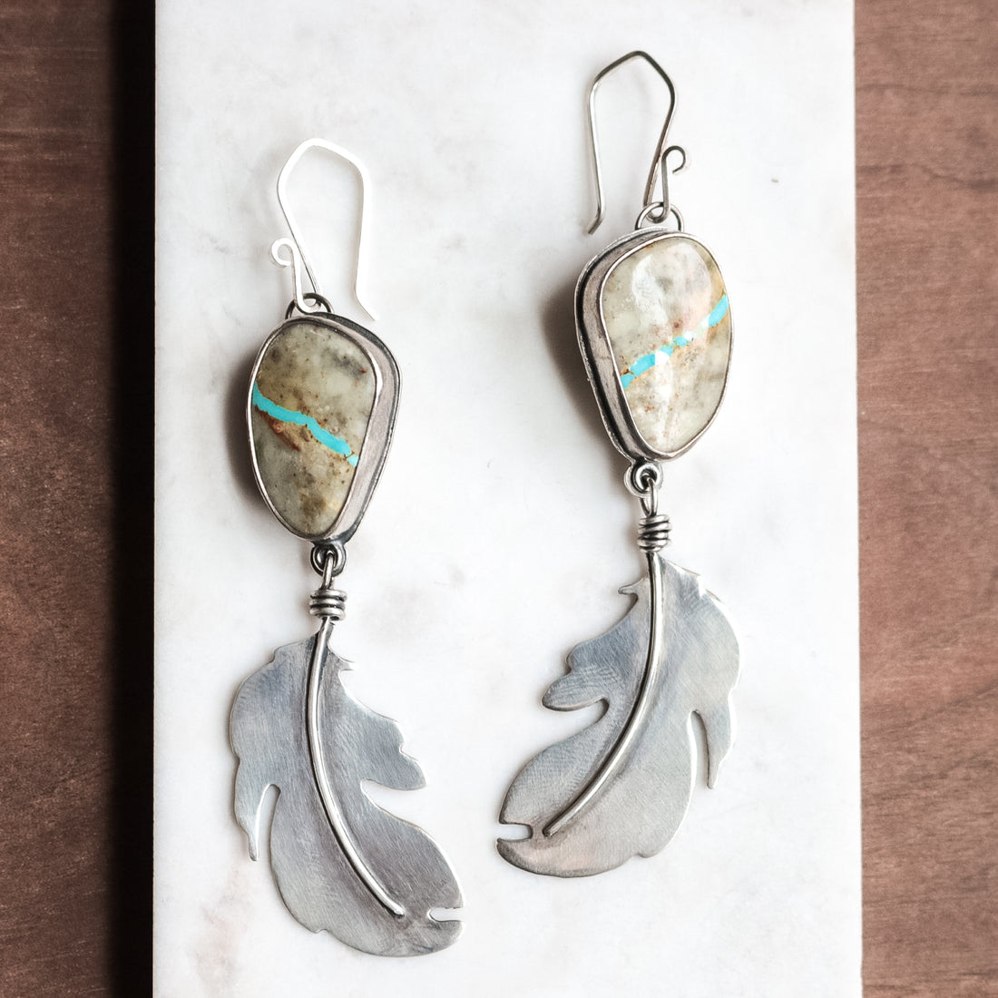 Royston Ribbon Feather Earrings