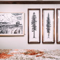 Mountain Hemlock | 16" x 56" | Wood Block Print