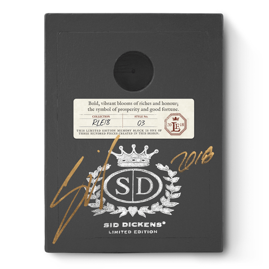 RLE18-03 Peony Bouquet (Retired) | Limited Sid Dickens Memory Block