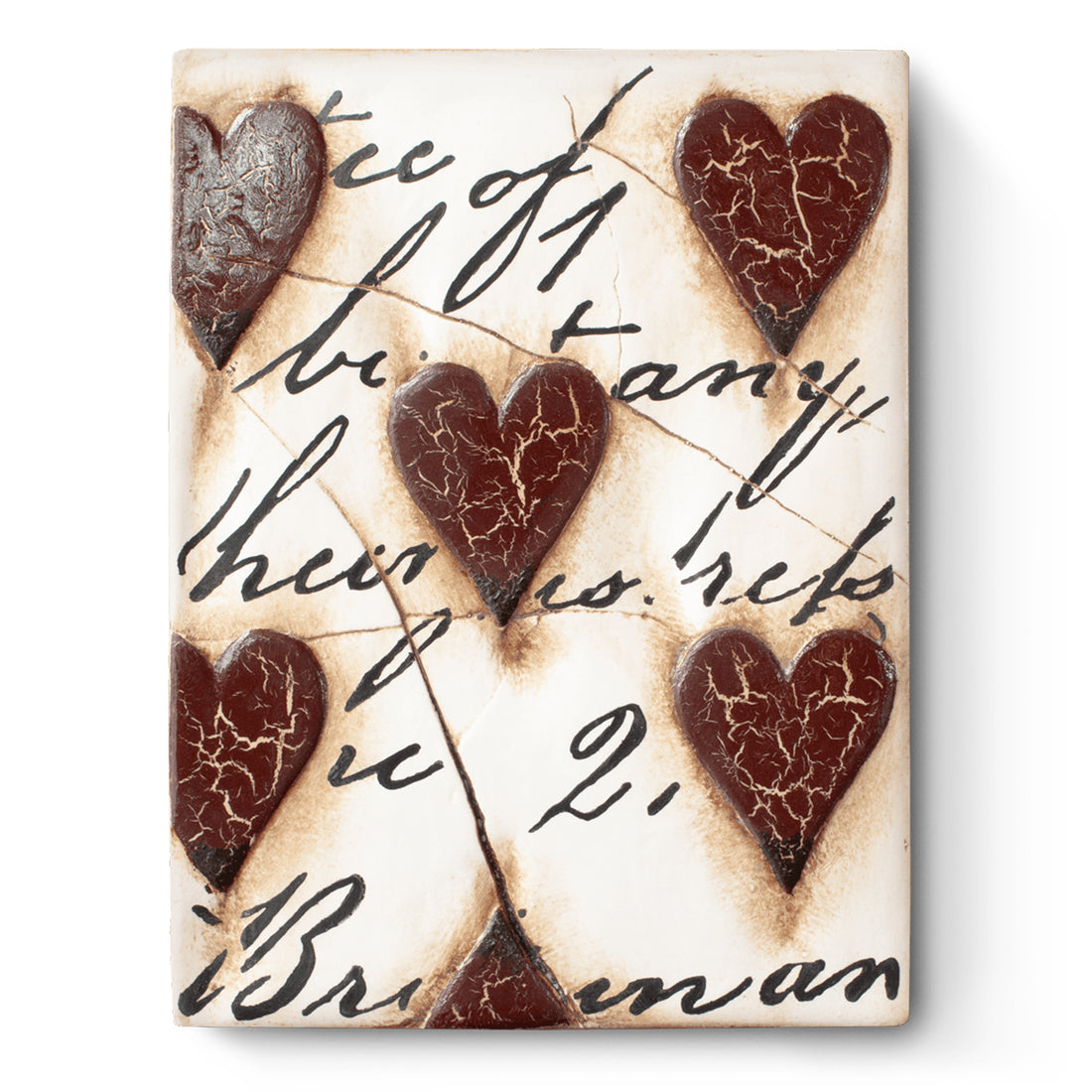 Red Hearts With Script T01 | Sid Dickens Memory Block