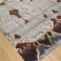 Wool and Silk Ikat 9 X 12 (8928) - Artisan's Bench