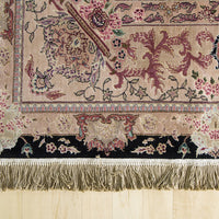 Rose & Black Tabriz 9x12 (8943) - Artisan's Bench