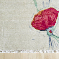 Floral on White Rug 8x10 (8915) - Artisan's Bench
