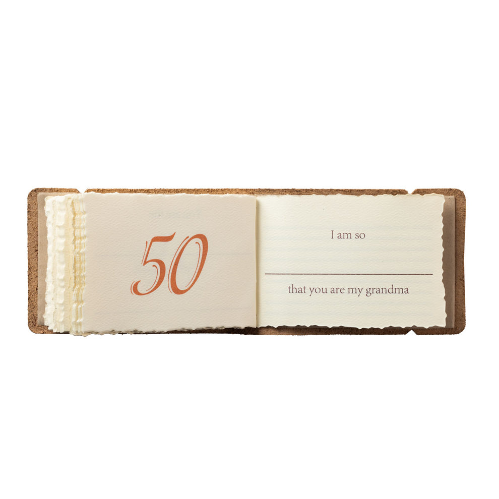 What I Love About Grandma Leather Journal | Natural