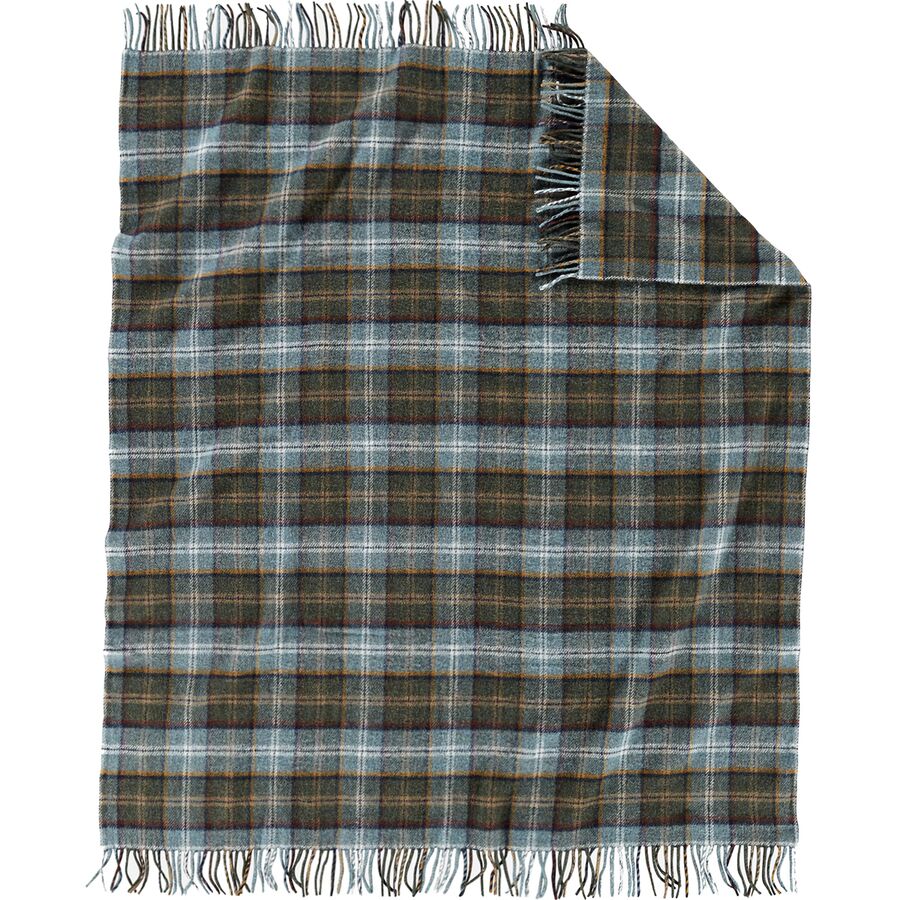 Eco-Wise Wool Throw | Shale Plaid