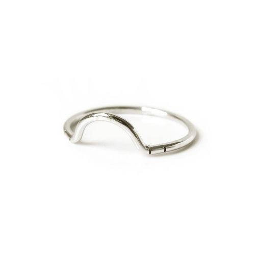 Arc Stacking Ring | Silver