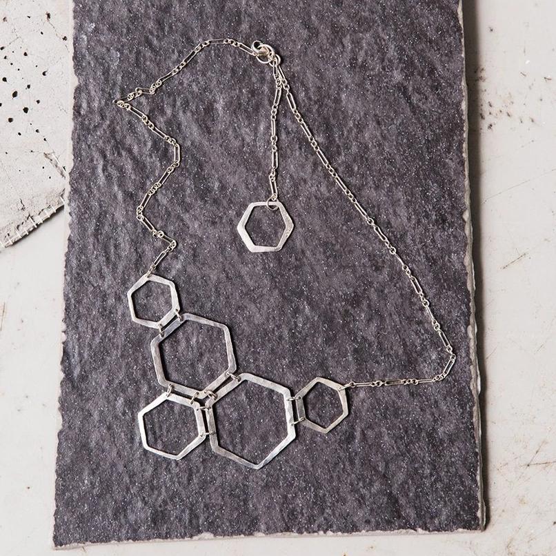 Honeycomb Cluster Necklace