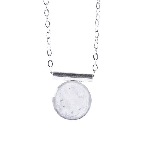 Marble Silver Necklace