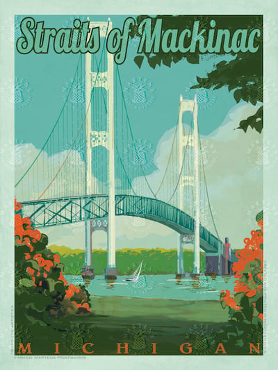 Straits of Mackinac Print | 11x14