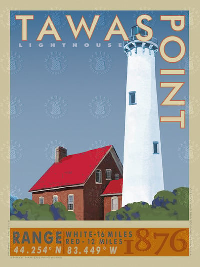 Tawas Point Lighthouse Print | 11x14