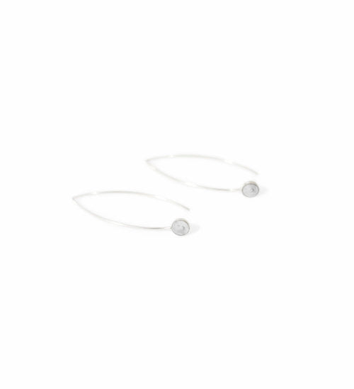 Marble Hoop Earrings