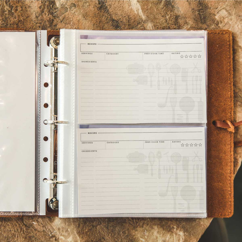 Leather Recipe Binder | Saddle Brown