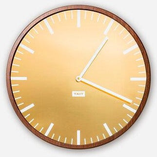 Wall Clock | Brass & Walnut