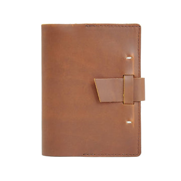 Switchback Leather Notebook | Saddle Brown