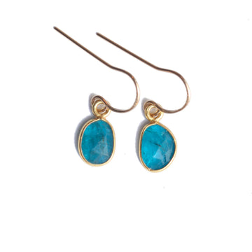 Apatite Gold Earrings