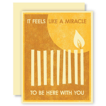 Feels Like a Miracle (Menorah) Card