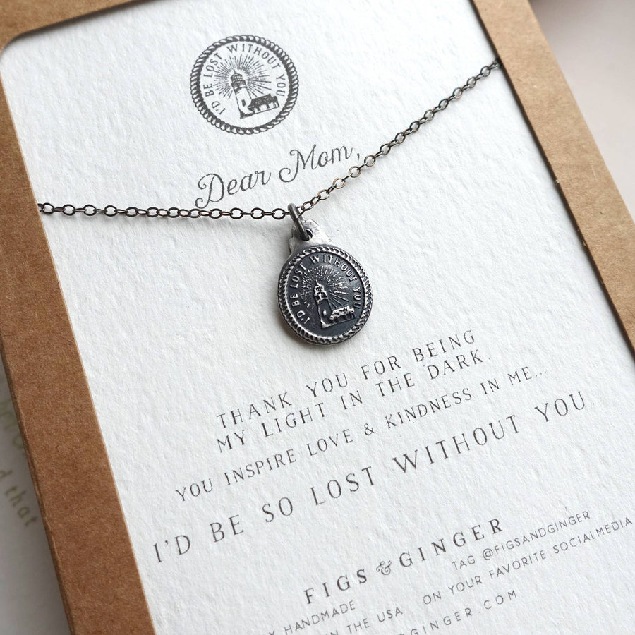 Dear Mom Lost Without You Necklace
