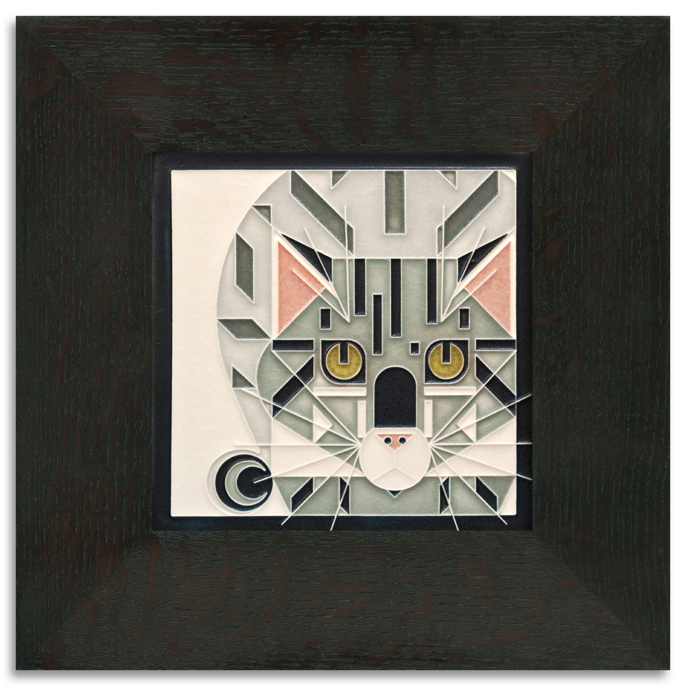 Motawi Catnip in Grey - 6x6 - Artisan's Bench