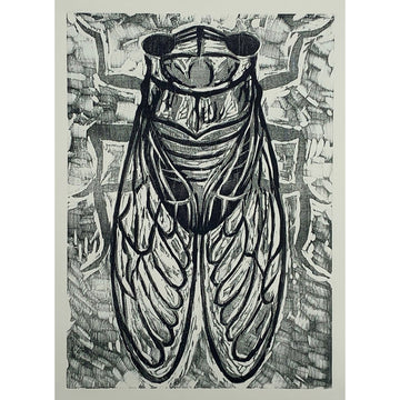 Cicada 16x20 | Woodblock Print