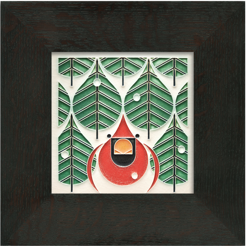 Motawi Coniferous Cardinal - 6x6 - Artisan's Bench