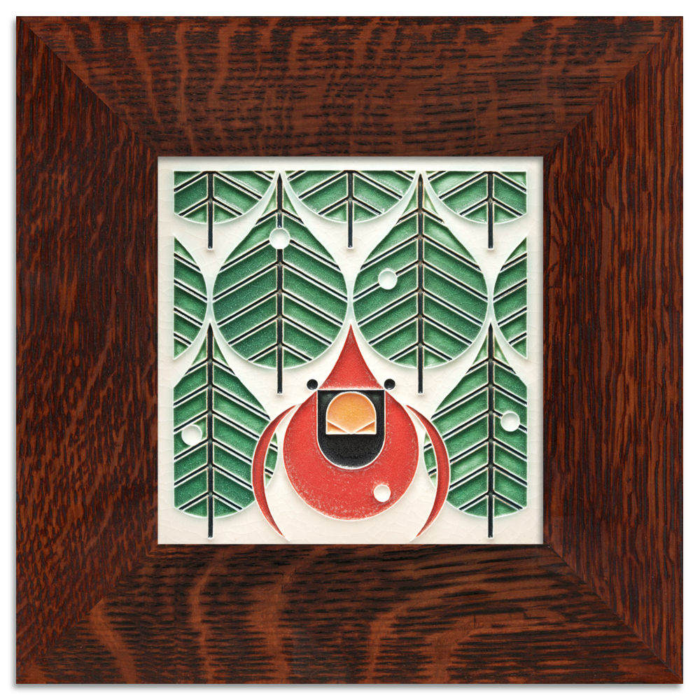 Motawi Coniferous Cardinal - 6x6 - Artisan's Bench