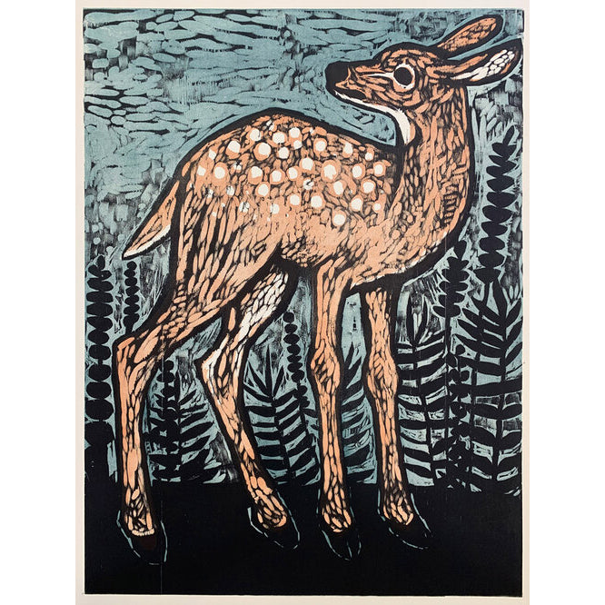 Fawn 24x32 | Woodblock Print