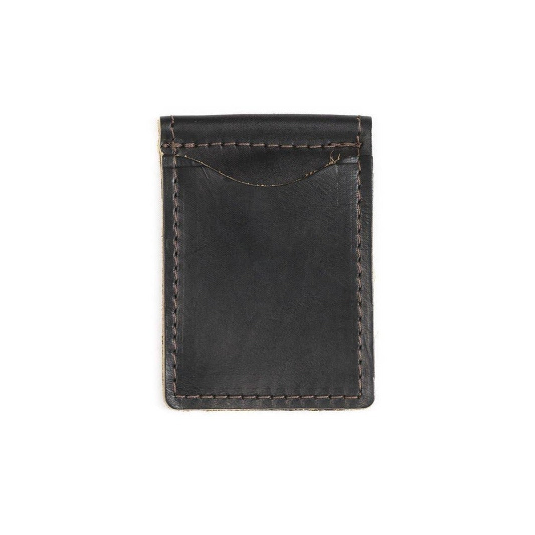 Money Clip Leather Wallet | Black