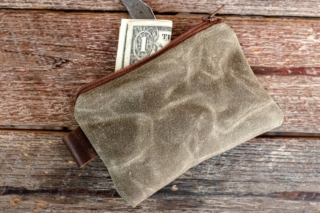 Small Waxed Canvas Pouch | Oak