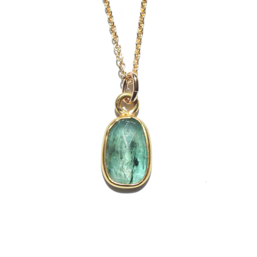 Mint Kyanite Gold Necklace