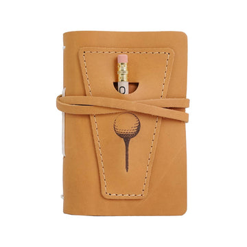 Leather Golf Log with Pocket | Buckskin