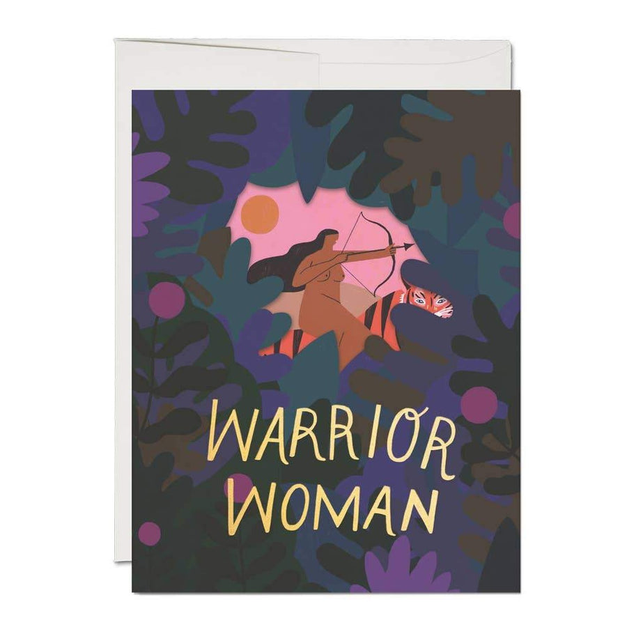 Warrior Woman Cut Out Card