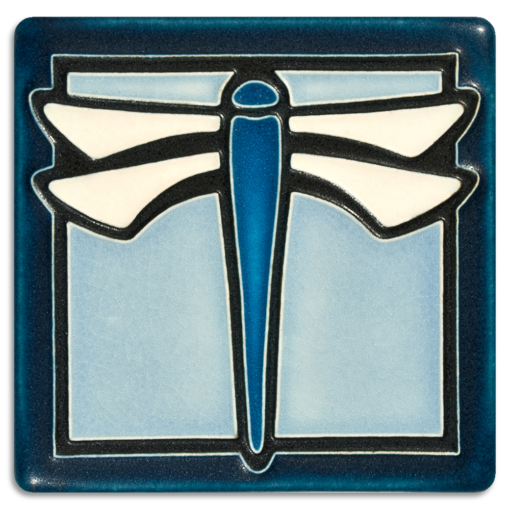 Motawi Dragonfly Light Blue- 4x4 - Artisan's Bench