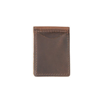Money Clip Leather Wallet | Saddle Brown