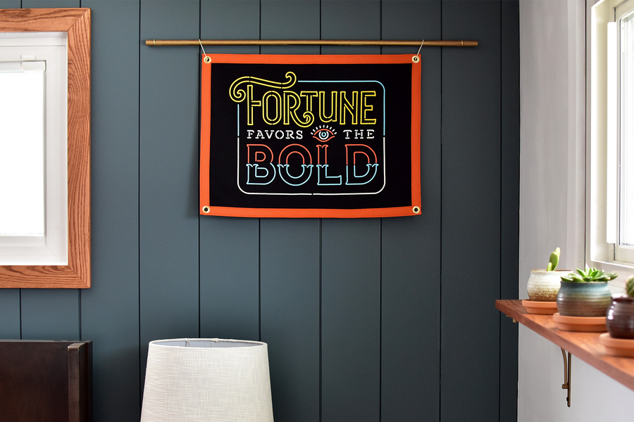 Fortune Favors The Bold | Camp Flag