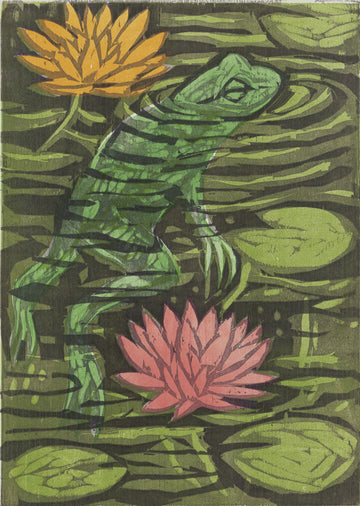 Frog Pond 1 16x20 | Woodblock Print