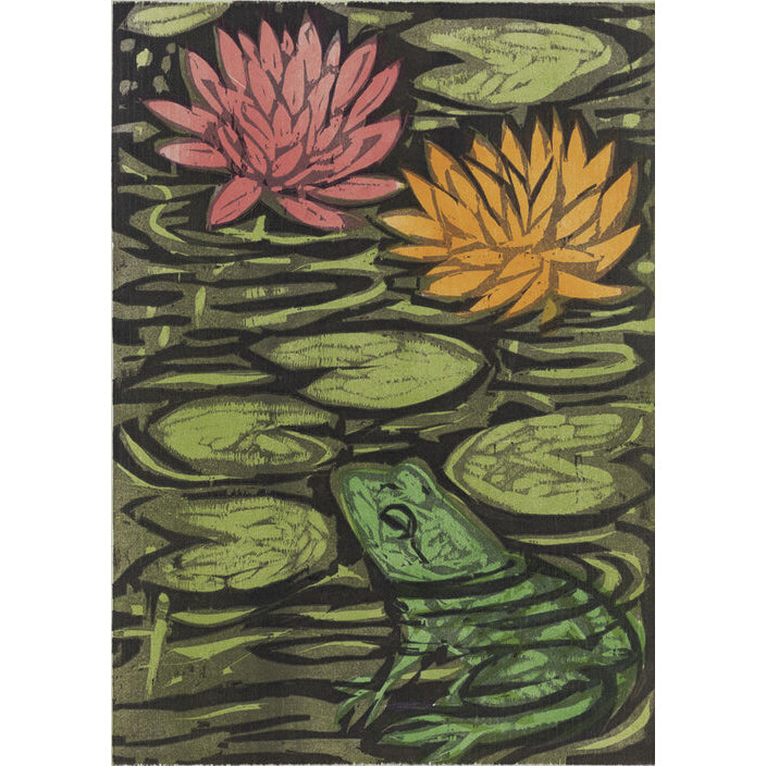 Frog Pond 2 16x20 | Woodblock Print