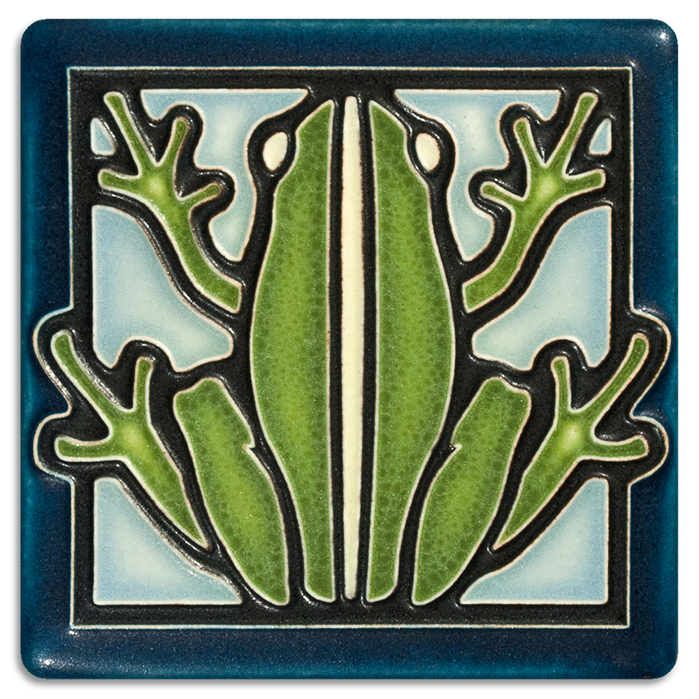 Motawi Frog Light Blue - 4x4 - Artisan's Bench