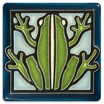 Motawi Frog Light Blue - 4x4 - Artisan's Bench