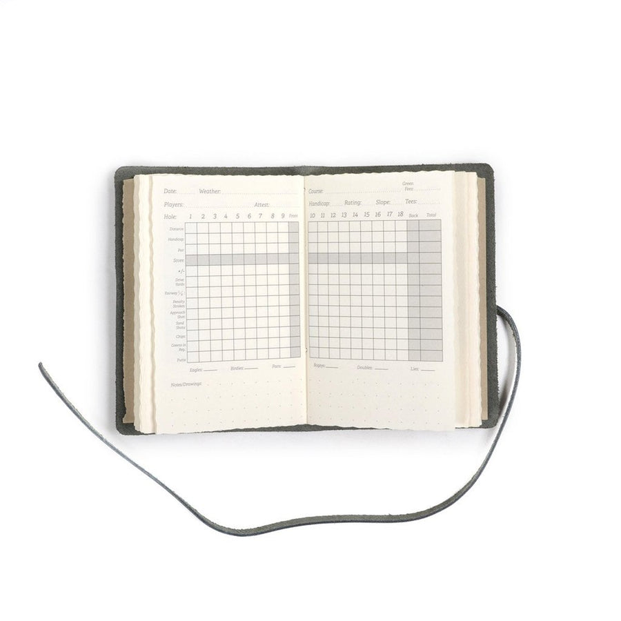 Golf Log w/ Pocket | Charcoal